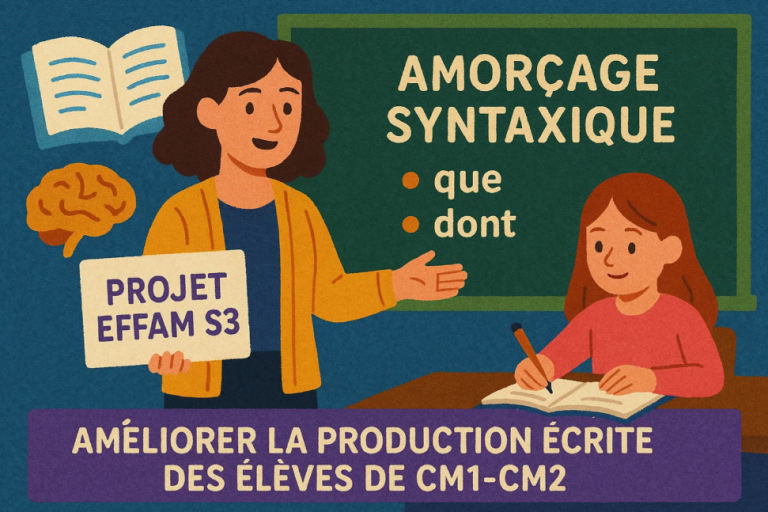 Lire la suite à propos de l’article EFFAM-S3 : Faciliter la production écrite au cycle 3 : effet de l’amorçage syntaxique
